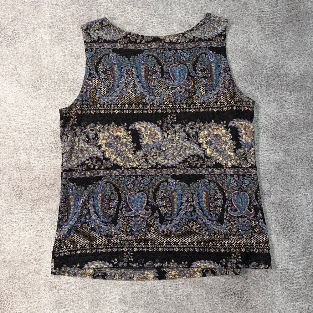 Vintage White Stag Sleeveless Paisley Top - Picture 4 of 5